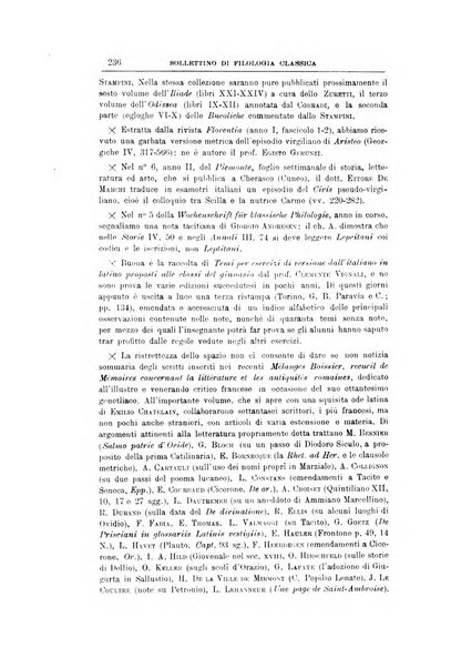 Bollettino di filologia classica