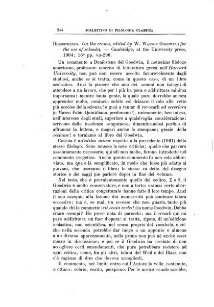 Bollettino di filologia classica