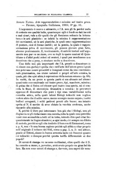 Bollettino di filologia classica