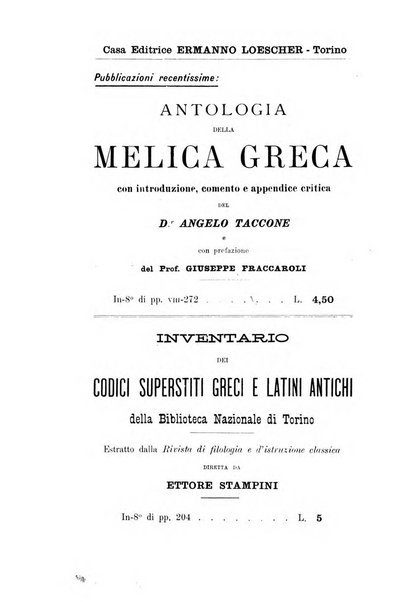 Bollettino di filologia classica