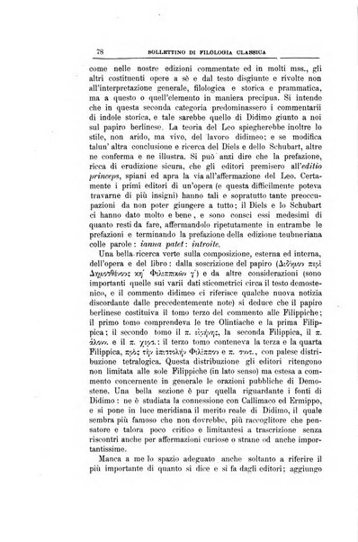 Bollettino di filologia classica