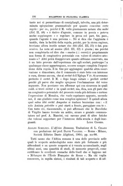 Bollettino di filologia classica