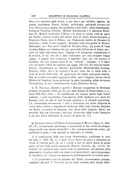 Bollettino di filologia classica