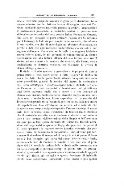 Bollettino di filologia classica