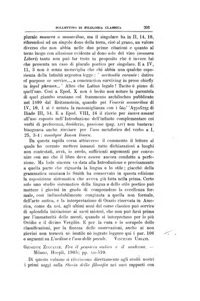 Bollettino di filologia classica