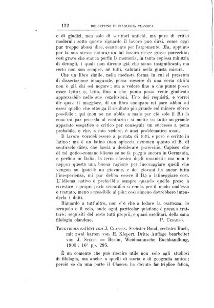 Bollettino di filologia classica