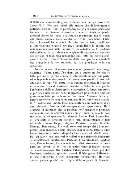 Bollettino di filologia classica