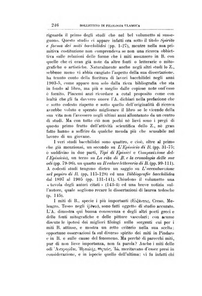 Bollettino di filologia classica