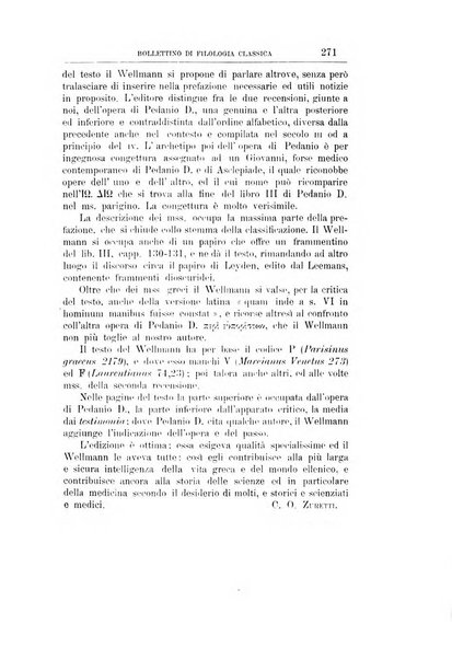 Bollettino di filologia classica