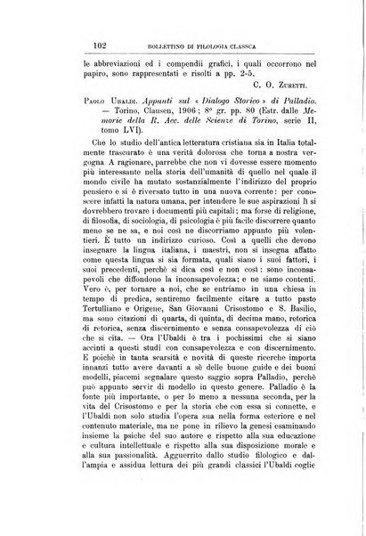 Bollettino di filologia classica