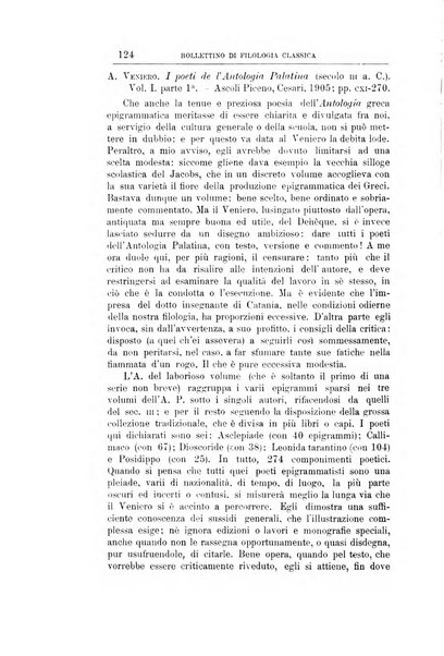 Bollettino di filologia classica