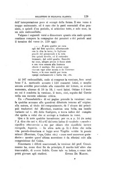 Bollettino di filologia classica