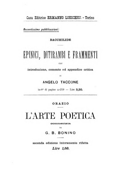 Bollettino di filologia classica