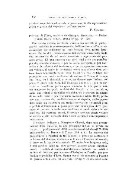 Bollettino di filologia classica