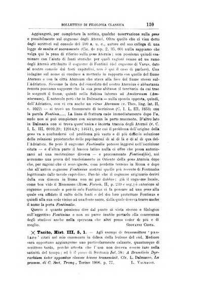 Bollettino di filologia classica