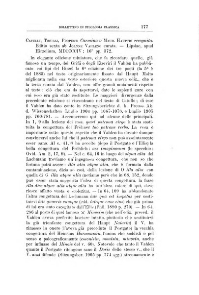 Bollettino di filologia classica