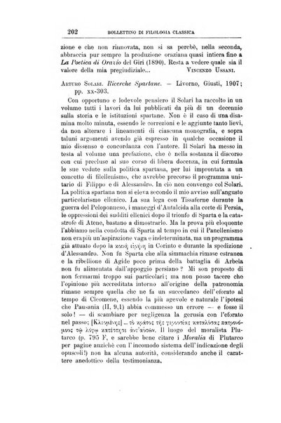 Bollettino di filologia classica