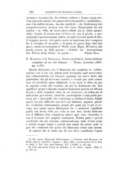 Bollettino di filologia classica