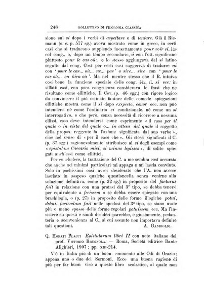 Bollettino di filologia classica