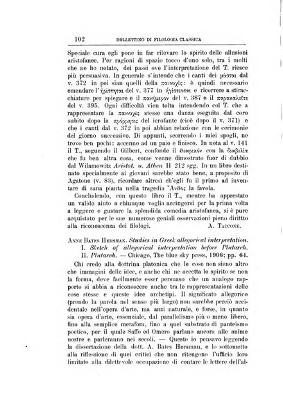 Bollettino di filologia classica