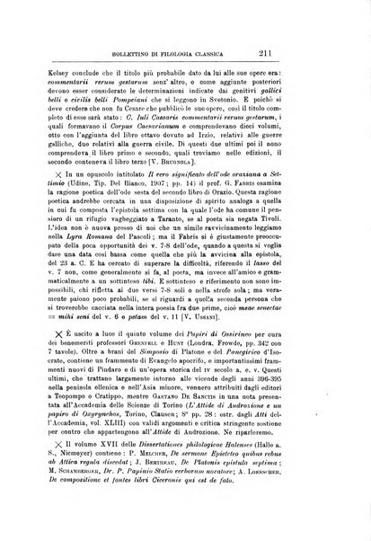 Bollettino di filologia classica