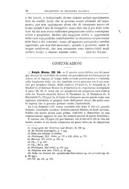 Bollettino di filologia classica