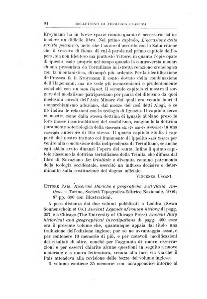 Bollettino di filologia classica