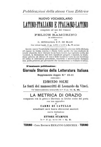 Bollettino di filologia classica