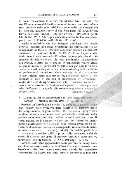 Bollettino di filologia classica