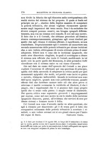 Bollettino di filologia classica