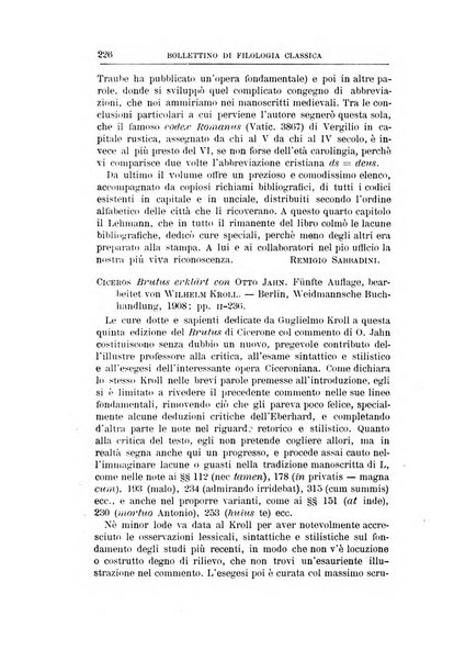 Bollettino di filologia classica