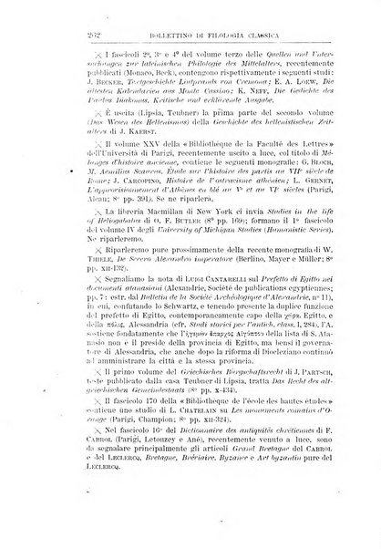 Bollettino di filologia classica