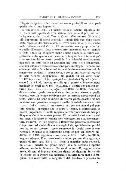 Bollettino di filologia classica