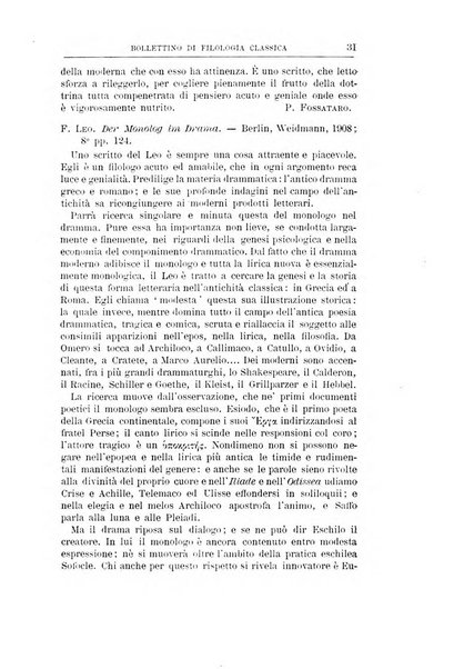 Bollettino di filologia classica