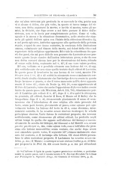 Bollettino di filologia classica