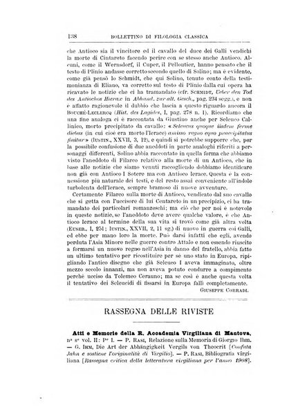 Bollettino di filologia classica