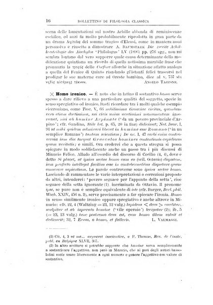 Bollettino di filologia classica