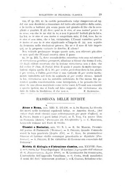 Bollettino di filologia classica