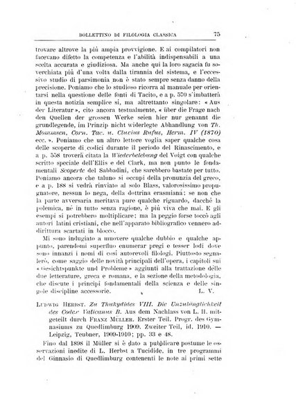 Bollettino di filologia classica