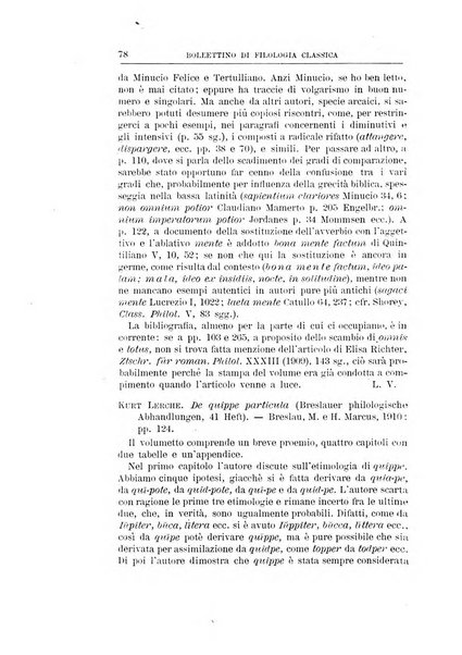 Bollettino di filologia classica