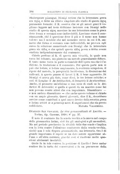 Bollettino di filologia classica