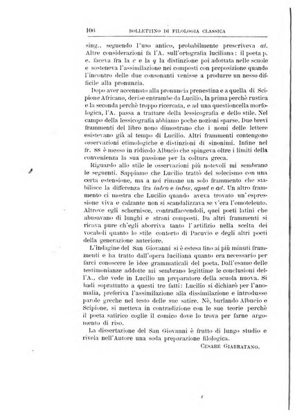 Bollettino di filologia classica