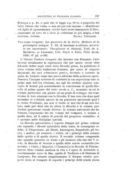 Bollettino di filologia classica