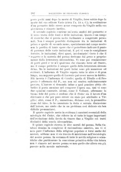 Bollettino di filologia classica