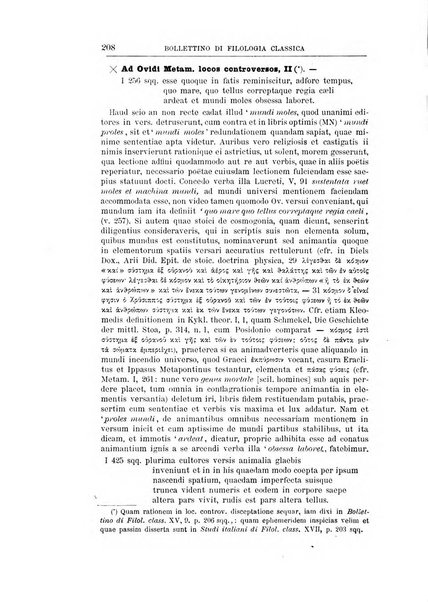 Bollettino di filologia classica