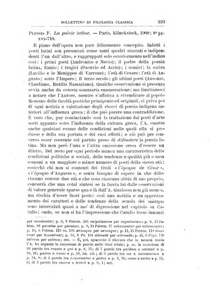 Bollettino di filologia classica