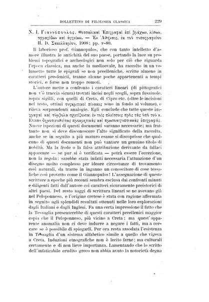 Bollettino di filologia classica