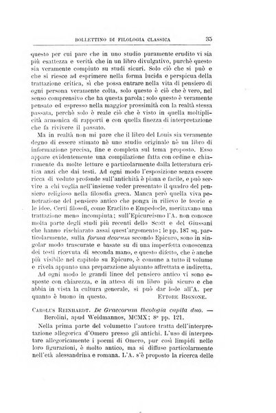 Bollettino di filologia classica