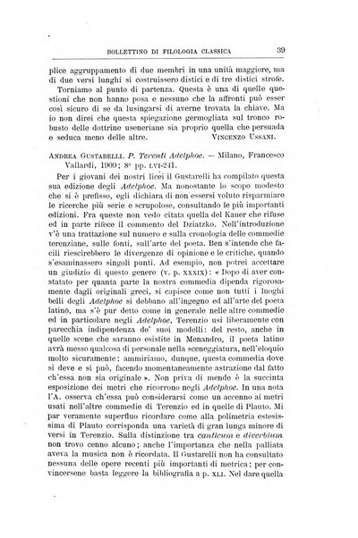 Bollettino di filologia classica