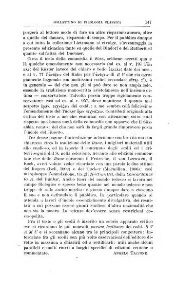 Bollettino di filologia classica